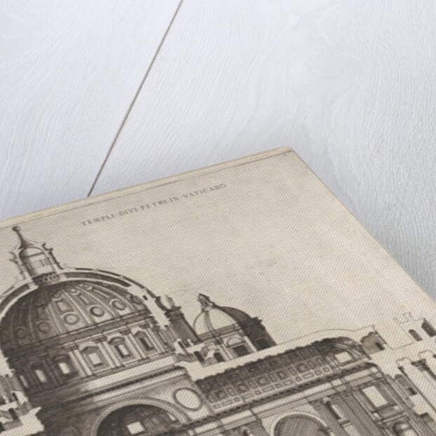 Speculum Romanae Magnificentiae: Longitudinal Section Showing the Interior of Sai…, 1551, 1558-61 by Etienne Duperac