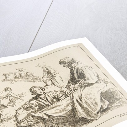 Sheet of Sketches, 1753 by Francois Boucher