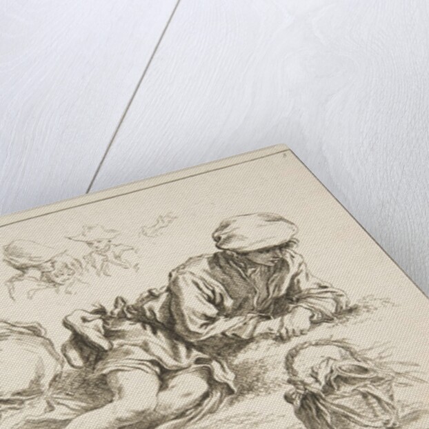 Sheet of Sketches, ca. 1735 by Francois Boucher