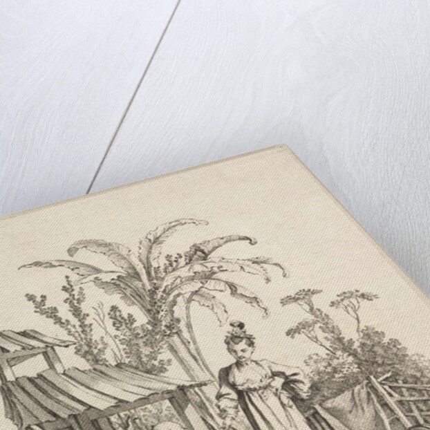 A Seated Chinese Man and a Woman Carrying a Fish, ca. 1742 by Gabriel Huquier