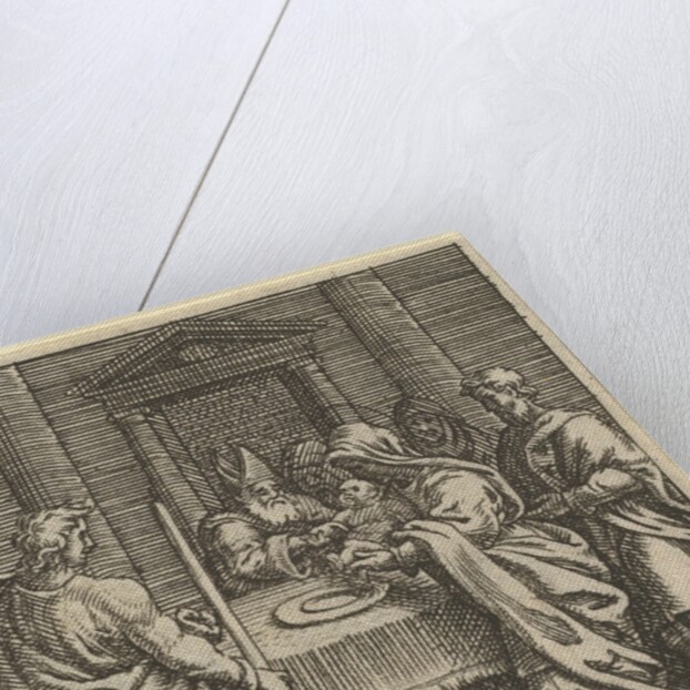 Virgin of Sorrows: The Presentation in the Temple; one of nine surrounding compartments…, by 1575 by Giorgio Ghisi
