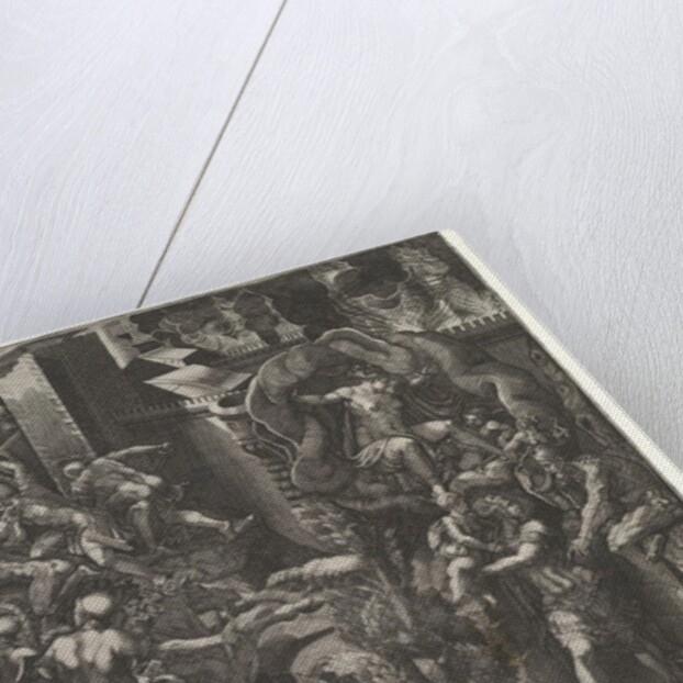 The Fall of Troy and Escape of Aeneas, mid-1540's by Giorgio Ghisi