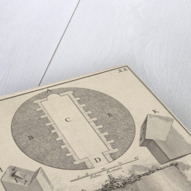 Plan of a tomb on the Appian Way in Vigna Buonamic by Giovanni Battista Piranesi