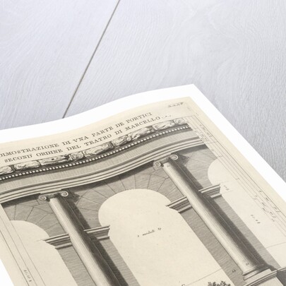 Elevation and plan of the second-order portico at the Theater of Marcellu by Giovanni Battista Piranesi