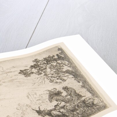 A satyr reclining at the foot of a staute of Priapus, goats at the right, ca. 1645-48 by Giovanni Benedetto Castiglione