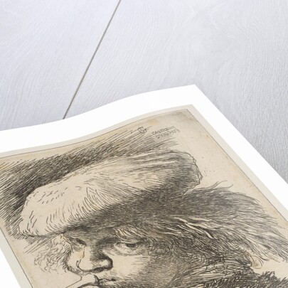 Young man with a trumpet facing left, from the series of 'Small Heads in Oriental…, ca. 1645-1650 by Giovanni Benedetto Castiglione