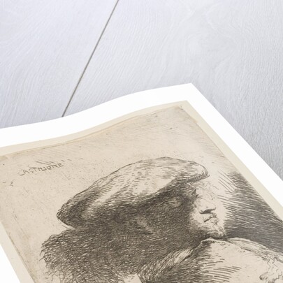 Man in profile facing right, wearing a fur hat, from series of 'Small Heads in Or…, ca. 1645-1650 by Giovanni Benedetto Castiglione
