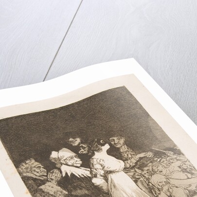 Plate 2 from 'Los Caprichos' : They say yes and give their hand to the first come by Francisco Goya