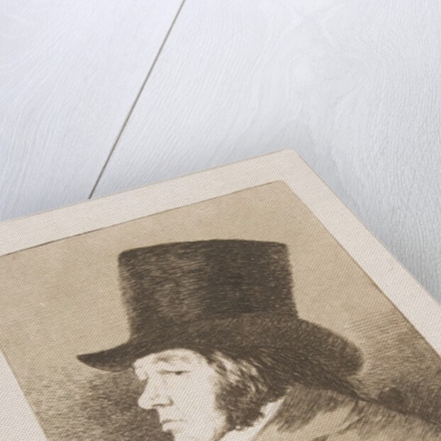 Plate 1 from 'Los Caprichos': Self-portrait of Goya, 1799 by Francisco Goya