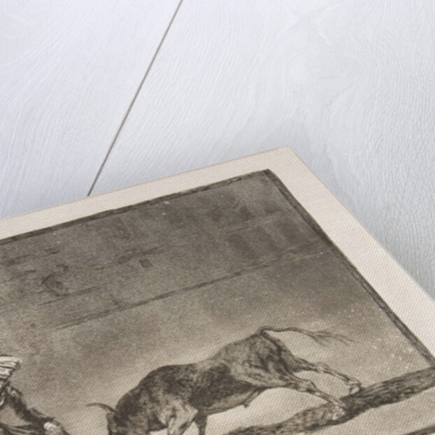 Plate 6 from 'The Tauromaquia':The Moors make a different play in the ring calling the bul…, 1816 by Francisco Goya