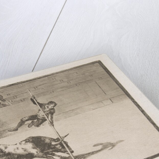 Plate 20 from the 'Tauromaquia':The agility and audacity of Juanito Apiñani in [the ring] …, 1816 by Francisco Goya