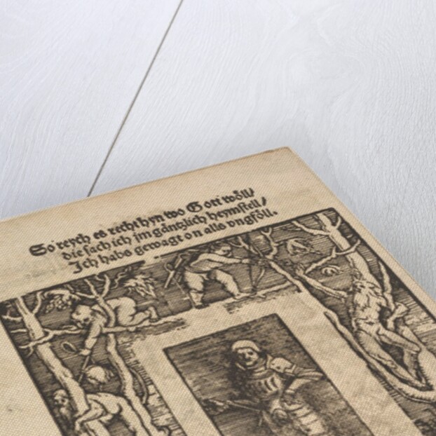 Title Border with Man in Armor in Center, 1513 by Hans Baldung