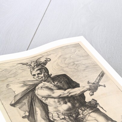 Mucius Scaevola, from the series The Roman Heroes, 1586 by Hendrik Goltzius