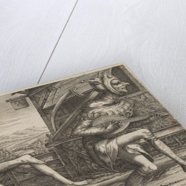 Two Fools Dancing from Two and Three Fools of the Carnival, 1642 by Hendrick Hondius I