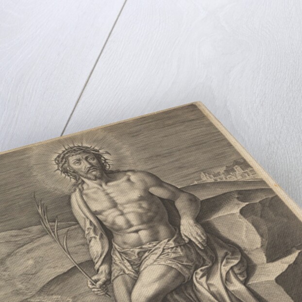 Christ Sitting on the Cold Stone, before ca. 1586 by Hieronymous Wierix