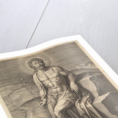 Christ Sitting on the Cold Stone, before ca. 1586 by Hieronymous Wierix
