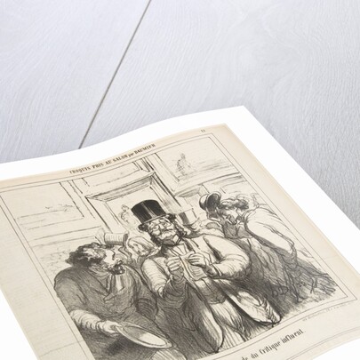 Walk-through of an influential critic, from 'Sketches from the Salon,' published …, June 24, 1865 by Honore Daumier