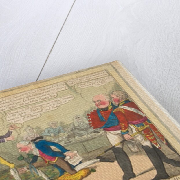 The Ceremony of Investiture of My L**d S**m**th with the Order of Cabbage-hood, ca. June 1819 by JL Marks