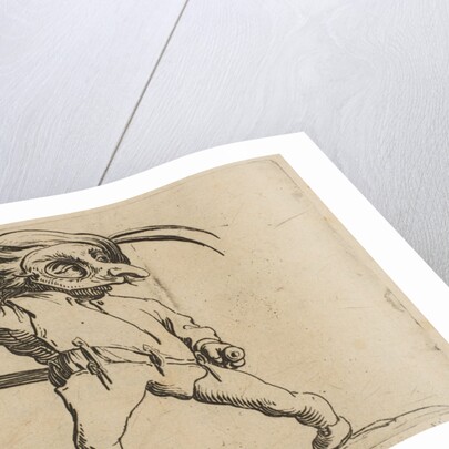 L'Homme Masqué aux Jambes Torses, from Varie Figure …, 1616-22 by Jacques Callot