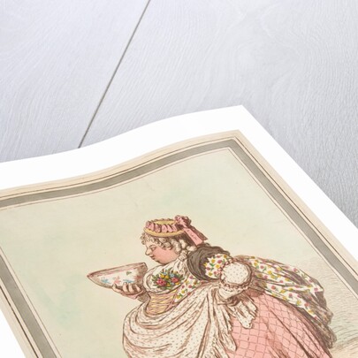 Enter Cowslip with a Bowl of Cream. - vide Brandenburg Theatricals, June 13, 1795 by James Gillray