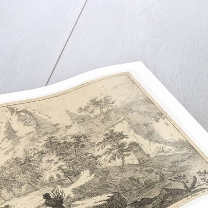 Landscape with Ruins of a Castle on a Hill, early 18th century by Jan Smees