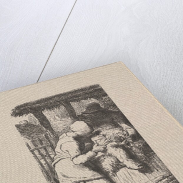 Sheepshearing, 1853 by Jacques-Adrien Lavieille