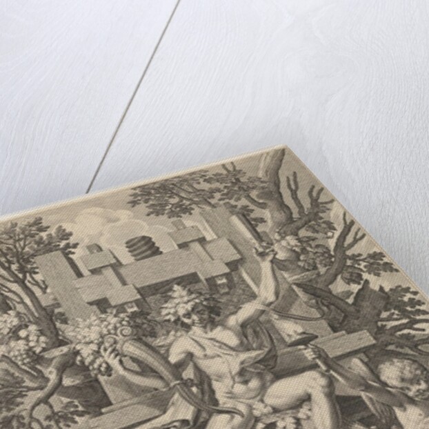 Bacchus, Music, Amor, 1575-1600 by Johann Sadeler I