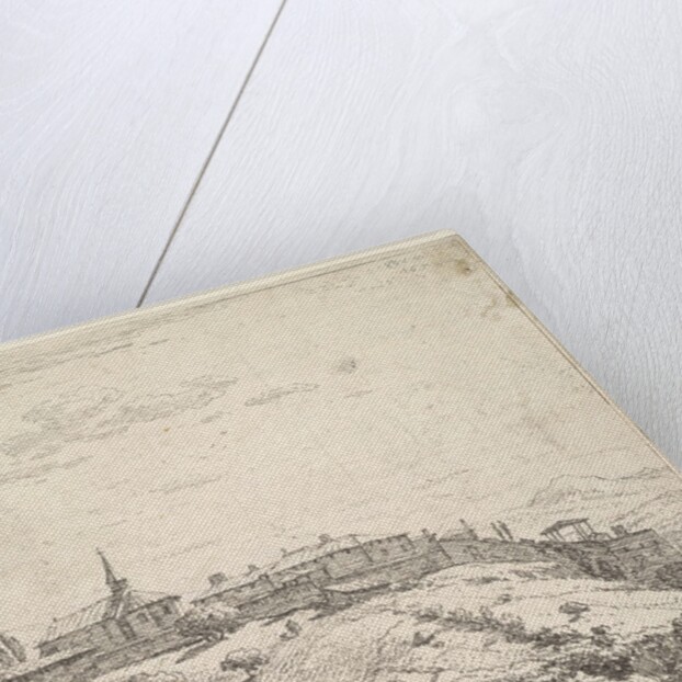 Walled village on a hill, with church at left and buildings constructed on the downslope a…, 1658 by Karel Du Jardin