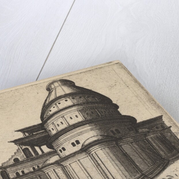 Building [Aerarii Publici Rome] from the series 'Ruinarum variarum fabricarum delineatione…, 1554 by Lambert Suavius