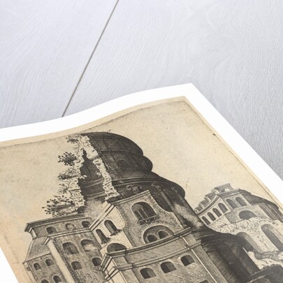 Vertical Landscape with the Ruins of the Temple of Venus and Roma, from the series 'Ruinar…, 1554 by Lambert Suavius