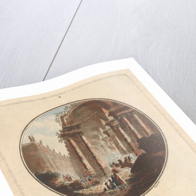 Ruins of Athens with a vaulted portico, ca. 1770-1808 by Laurent Guyot