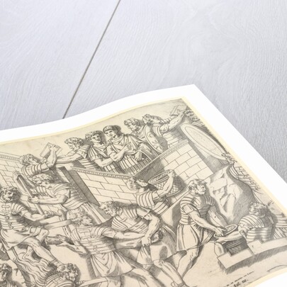 Speculum Romanae Magnificentiae: Roman Soldiers Fortifying their Camp, from Trajan…, 16th century by Marco Dente