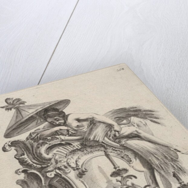 Sconce Representing Summer, from 'Wand-Leuchter die 4 Jahrseiten vorstellend', ca. 1730-56 by Martin Engelbrecht