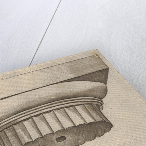 Doric capital with measurements, ca. 1537 by Master GA