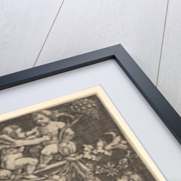 A panel of ornament with putti, goat and other figures, 1530-60 by Master of the Die