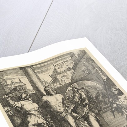 The Flagellation of Christ, from The Passion of Christ, mid 17th century by Nicolas Cochin