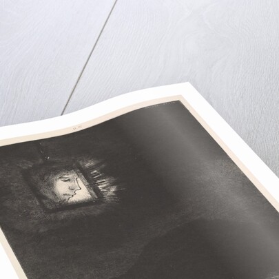 The vague glimmer of a head suspended in space, 1891 by Odilon Redon