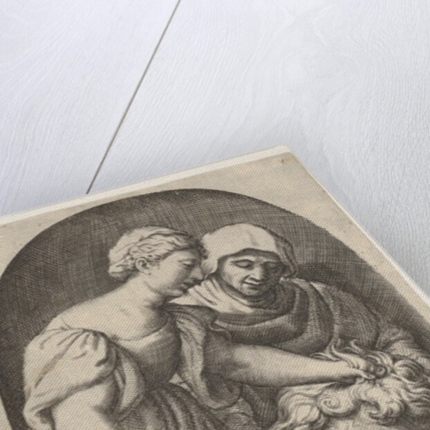 Judith with the head of Holofernes in her left hand and a sword in her right hand, accompa…, 1606 by Oliviero Gatti