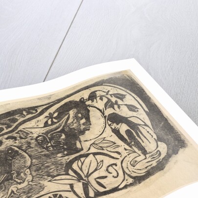 Woodcut with a Horned Head, 1898-99 by Paul Gauguin