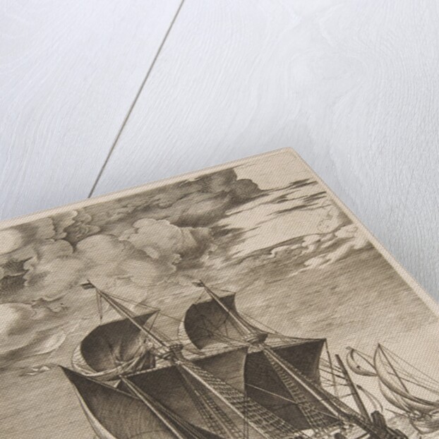 A Dutch Hulk and a Boeier from The Sailing Vessels, 1565 by Frans Huys/Cornelis Cort