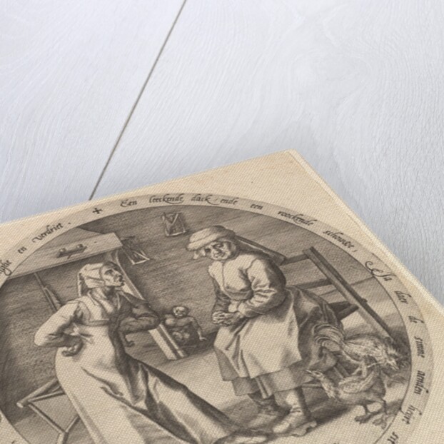 The Scolding Woman and the Cackling Hen, ca. 1568 by Jan Wierix