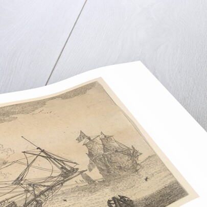 A Merchant Man Careened for Caulking the Hull, 17th century by Reinier Zeeman