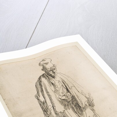 Beggar in a High Cap, Standing and Leaning on a Stick, ca. 1629 by Rembrandt Harmensz van Rijn