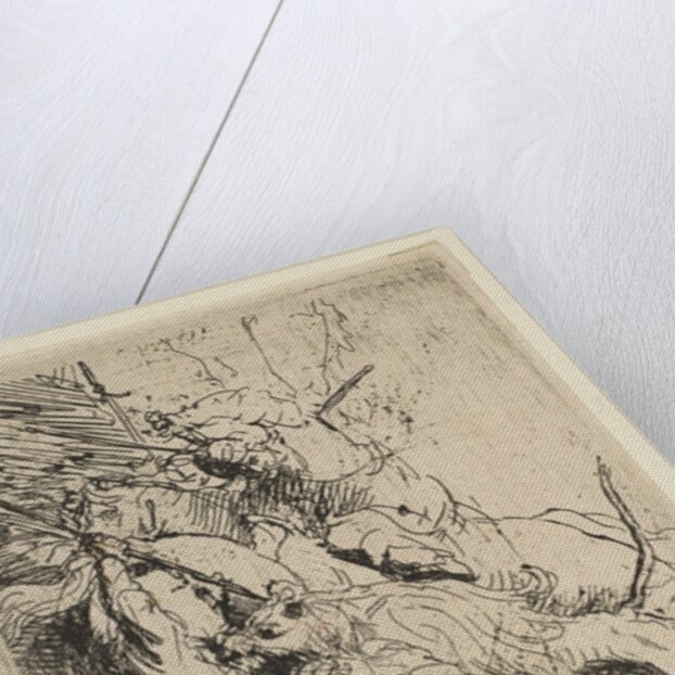 The Small Lion Hunt, ca. 1629 by Rembrandt Harmensz van Rijn