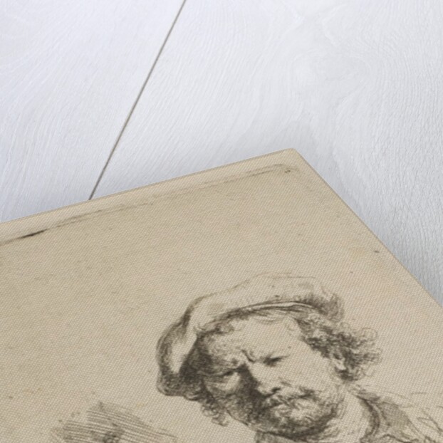 Self-Portrait in a Flat Cap and Embroidered Dress, ca. 1642 by Rembrandt Harmensz van Rijn