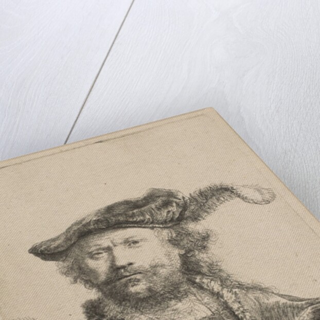 Self-Portrait in a Velvet Cap with Plume, 1638 by Rembrandt Harmensz van Rijn