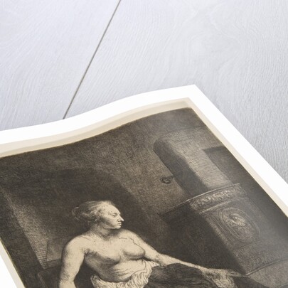 Woman Sitting Half-Dressed beside a Stove, 1658 by Rembrandt Harmensz van Rijn