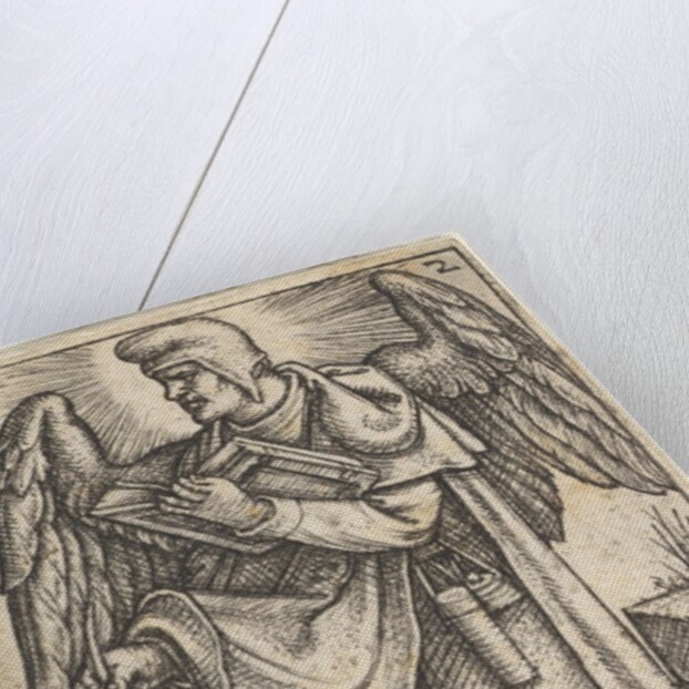 Plate 2: Saint Mark, his head turned in profile to the left, with an open book in his righ…, 1541 by Sebald Beham