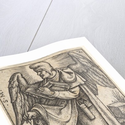 Plate 2: Saint Mark, his head turned in profile to the left, with an open book in his righ…, 1541 by Sebald Beham
