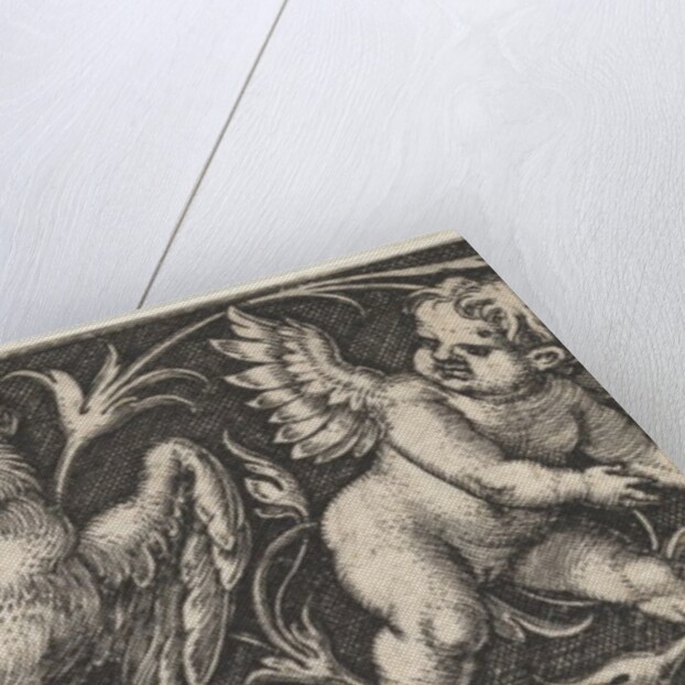 Horizontal Panel with an Eagle Flanked by Two Genii, 1544 by Sebald Beham